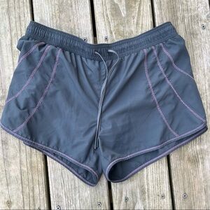 ** Athleta Record Time Athletic Running Shorts Gray Pink Small